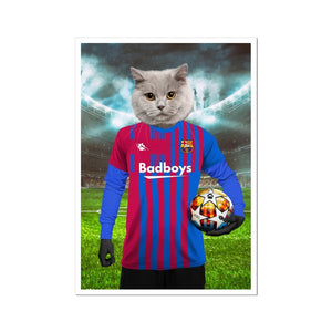 Barkcelona Football Club: Custom Pet Poster - Paw & Glory - #pet portraits# - #dog portraits# - #pet portraits uk#