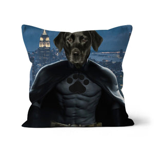Batman: Custom Pet Cushion - Paw & Glory - #pet portraits# - #dog portraits# - #pet portraits uk#paw and glory, pet portraits cushion,dog on pillow, custom cat pillows, pet pillow, custom pillow of pet, pillow personalized