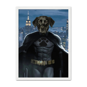 Batman: Custom Pet Portrait - Paw & Glory, paw and glory, pet portrait singapore, puppy portrait, original pet portraits, draw your pet portrait, pet portraits in oils, personalized pet and owner canvas, pet portraits