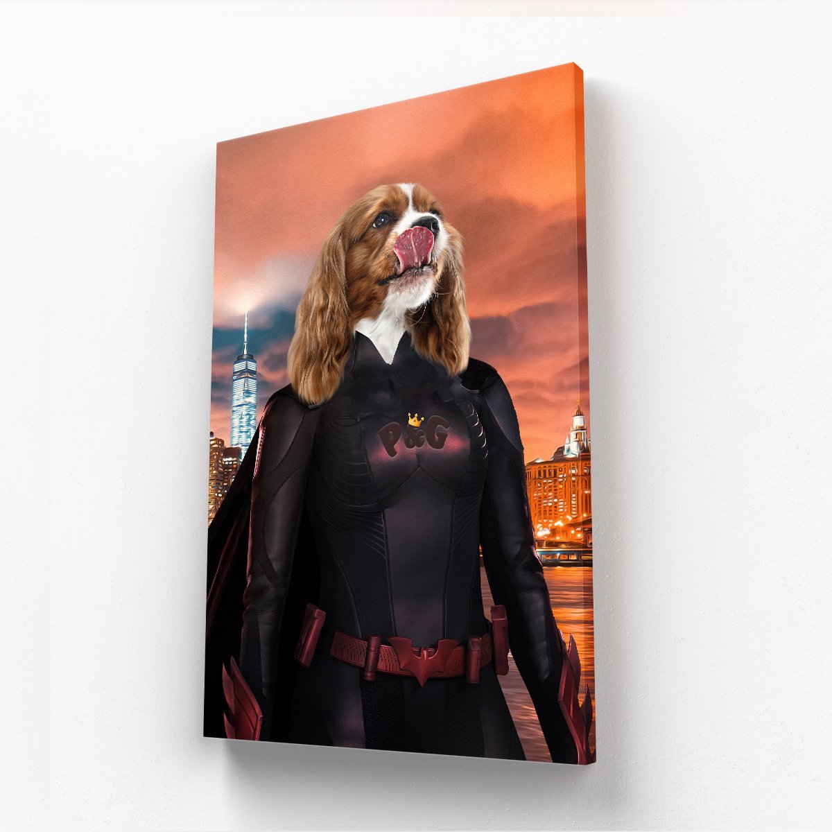 Batwoman: Custom Pet Canvas - Paw & Glory - #pet portraits# - #dog portraits# - #pet portraits uk#paw & glory, custom pet portrait canvas,canvas dog carrier, my pet canvas blanket, pet custom canvas, pet on canvas uk, pet canvas portrait