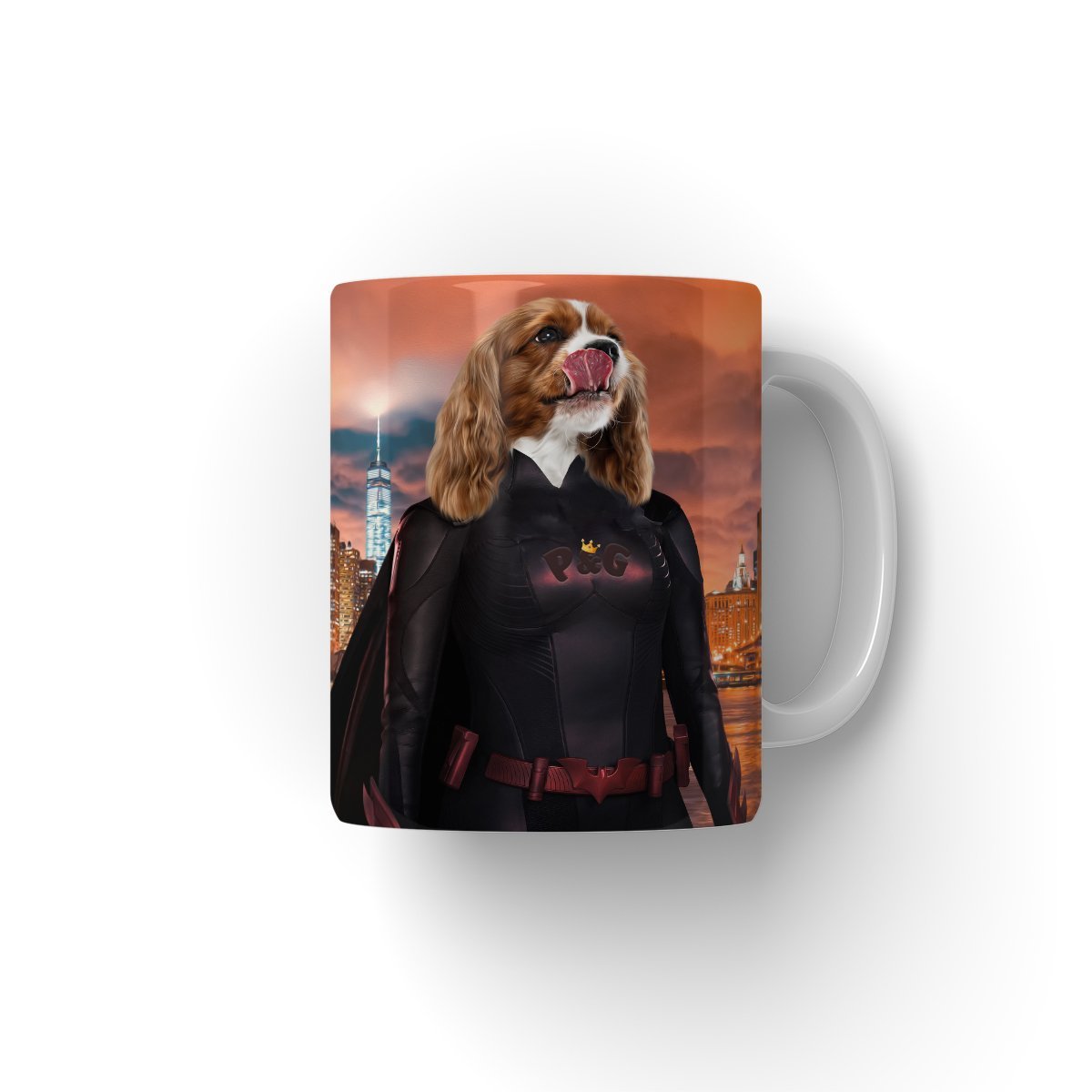 Batwoman: Custom Pet Mug - Paw & Glory - #pet portraits# - #dog portraits# - #pet portraits uk#paw & glory, pet portraits Mug,mug for gift, make custom mug, print designs on mugs, custom designed mugs, gift mug with photo