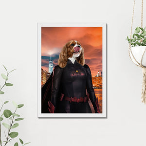 Batwoman: Custom Pet Portrait - Paw & Glory - #pet portraits# - #dog portraits# - #pet portraits uk#