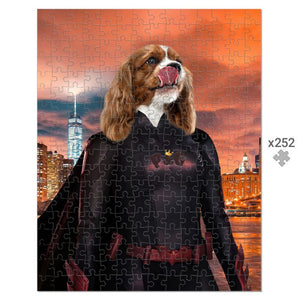 Batwoman: Custom Pet Puzzle - Paw & Glory - #pet portraits# - #dog portraits# - #pet portraits uk#paw & glory, custom pet portrait Puzzle,pet portrait painters, portrait pet, paintings dogs, dogs portraits, pet painting from photograph