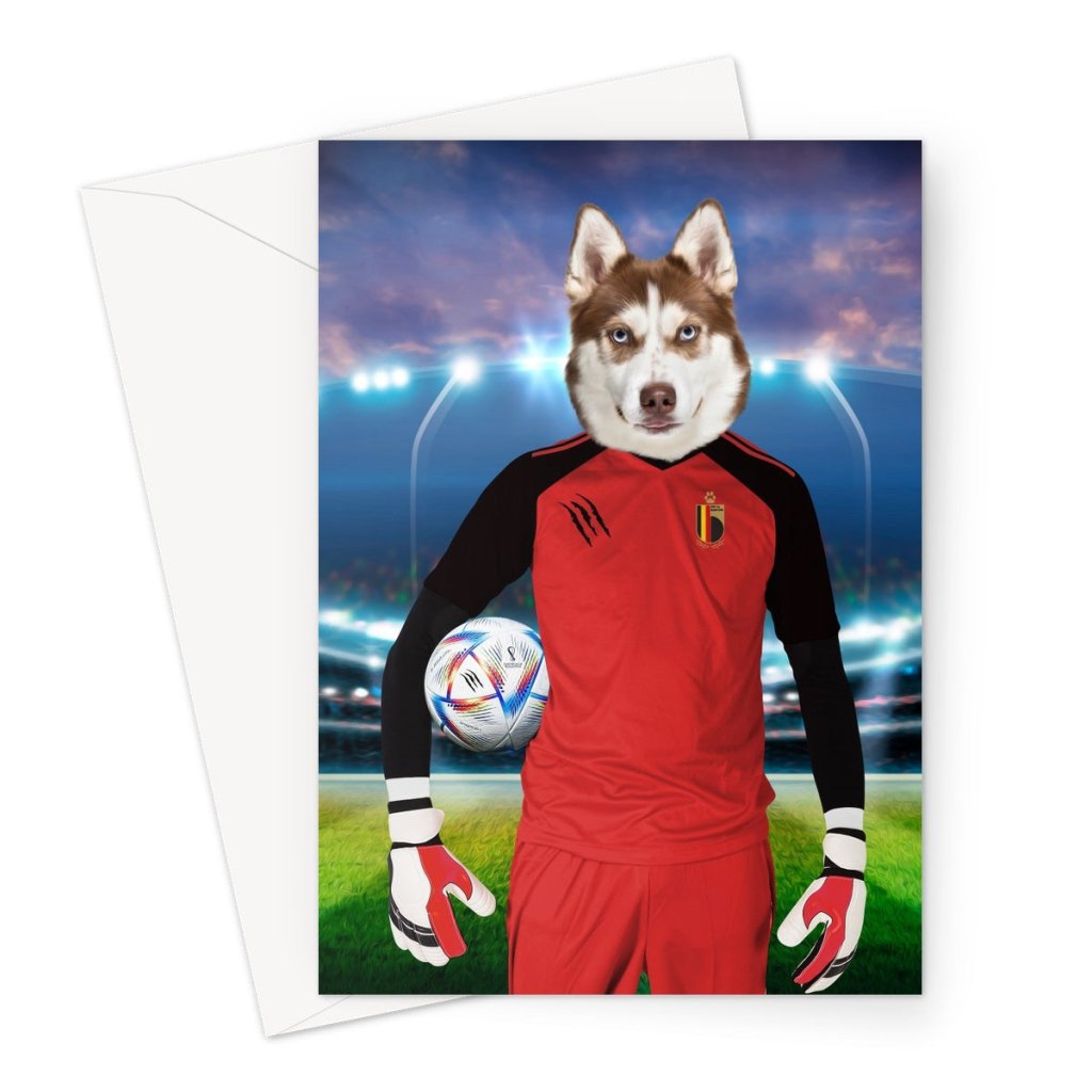 Belgium Football Team (FIFA 2022): Custom Pet Greeting Card - Paw & Glory - #pet portraits# - #dog portraits# - #pet portraits uk#
