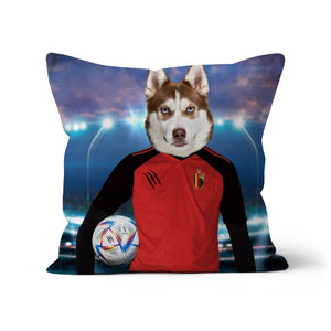 Belgium Football Team (FIFA 2022): Custom Pet Pillow - Paw & Glory - #pet portraits# - #dog portraits# - #pet portraits uk#