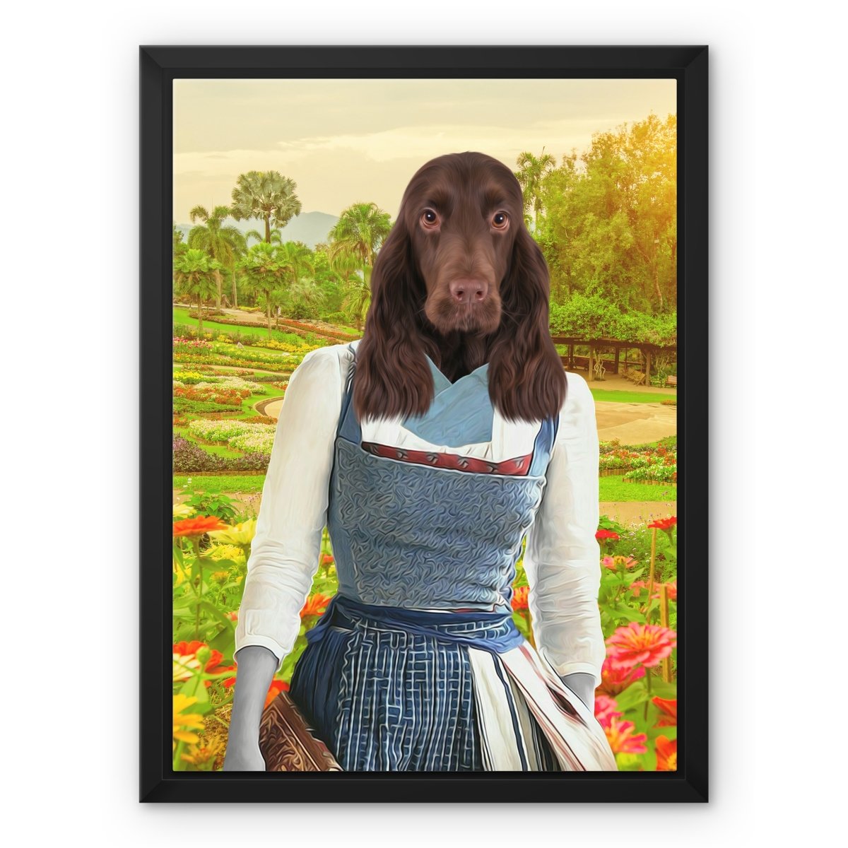 Belle (Beauty & The Beast Inspired): Custom Pet Canvas - Paw & Glory - #pet portraits# - #dog portraits# - #pet portraits uk#paw & glory, pet portraits canvas,dog portraits canvas, personalised cat canvas, pet on canvas reviews, dog picture canvas, pet picture on canvas
