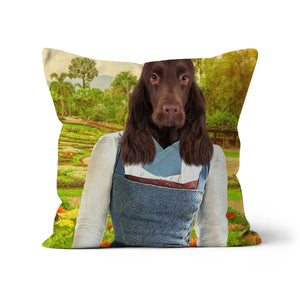 Belle (Beauty & The Beast Inspired): Custom Pet Cushion - Paw & Glory - #pet portraits# - #dog portraits# - #pet portraits uk#paw & glory, custom pet portrait pillow,dog memory pillow, photo pet pillow, custom pillow of your pet, pet pillow, custom cat pillows