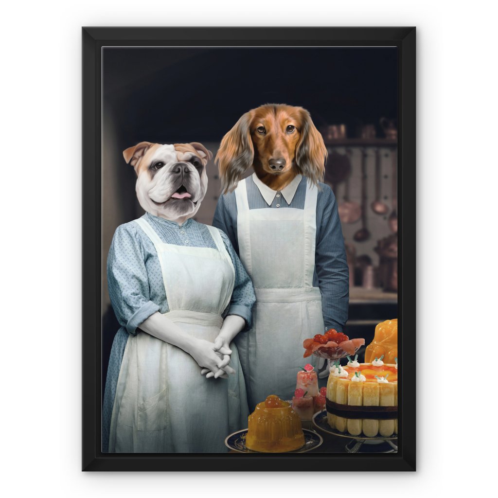 Beryl & Daisy (Downton Abbey Inspired): Custom Pet Canvas - Paw & Glory - #pet portraits# - #dog portraits# - #pet portraits uk#