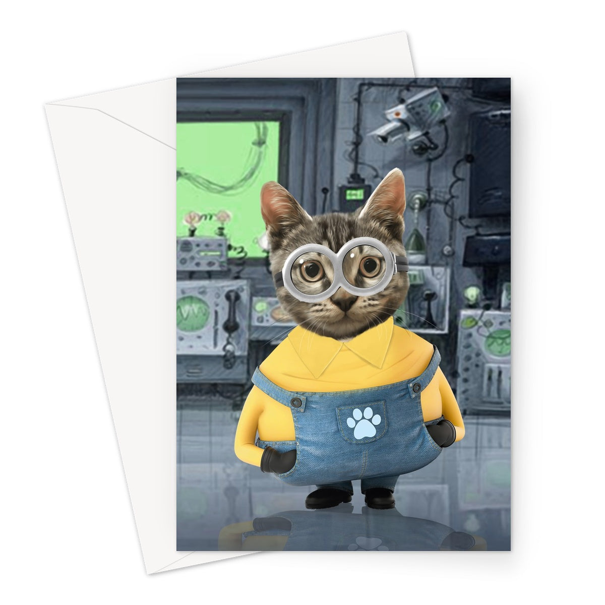 The Naughty One (Minions Inspired): Custom Pet Greeting Card