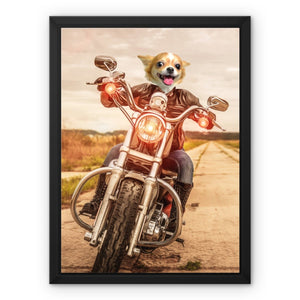 Biker Chick: Custom Pet Canvas - Paw & Glory - #pet portraits# - #dog portraits# - #pet portraits uk#paw & glory, custom pet portrait canvas,personalised pet canvas, dog canvas, pet on canvas uk, dog pictures on canvas, my pet canvas blanket