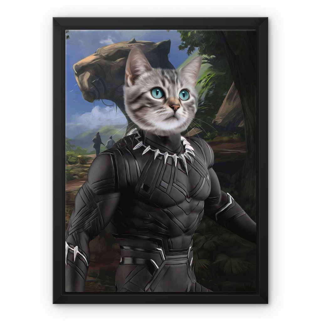 Black Panther (Marvel Inspired): Custom Pet Canvas - Paw & Glory - #pet portraits# - #dog portraits# - #pet portraits uk#