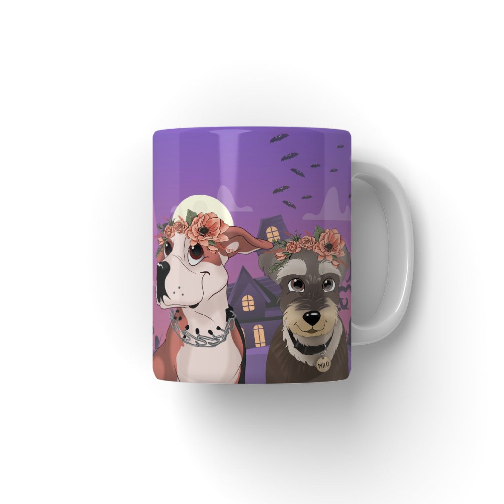 Blossom Crown: Cartoon Pet Coffee Mug - Paw & Glory - #pet portraits# - #dog portraits# - #pet portraits uk#