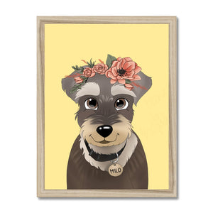 Blossom Crown: Cartoon Pet Portrait - Paw & Glory - #pet portraits# - #dog portraits# - #pet portraits uk#