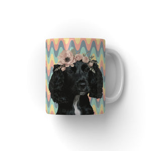 Blossom Crown: Minimalist Pet Coffee Mug - Paw & Glory - #pet portraits# - #dog portraits# - #pet portraits uk#