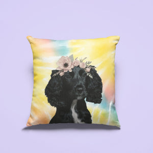 Blossom Crown: Minimalist Pet Pillow - Paw & Glory - #pet portraits# - #dog portraits# - #pet portraits uk#