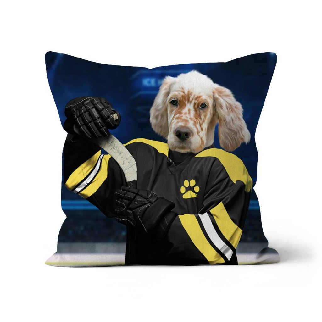 Boston Furr Bruins: Custom Pet Pillow - Paw & Glory - #pet portraits# - #dog portraits# - #pet portraits uk#