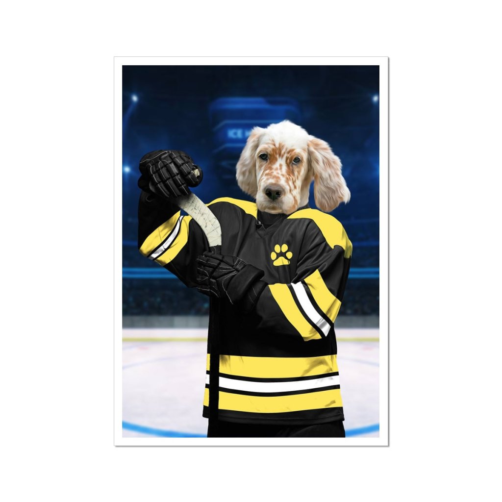 Boston Furr Bruins: Custom Pet Poster - Paw & Glory - #pet portraits# - #dog portraits# - #pet portraits uk#