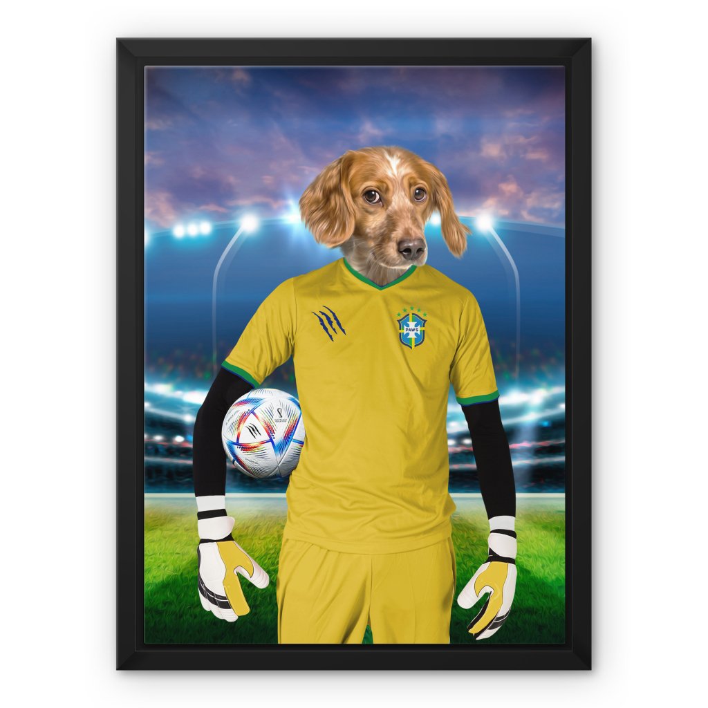 Brazil Football Team (FIFA 2022): Custom Pet Canvas - Paw & Glory - #pet portraits# - #dog portraits# - #pet portraits uk#