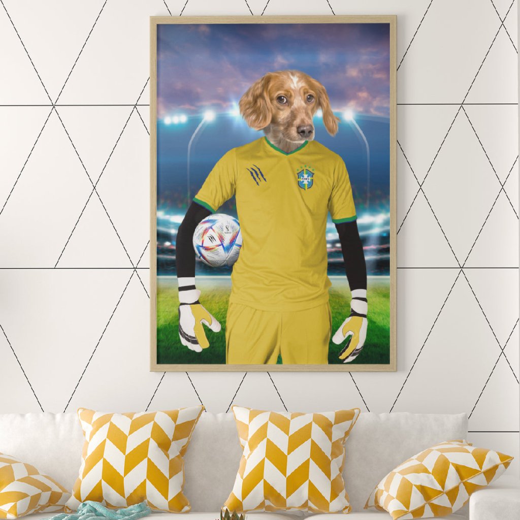 Brazil Football Team (FIFA 2022): Custom Pet Portrait - Paw & Glory - #pet portraits# - #dog portraits# - #pet portraits uk#