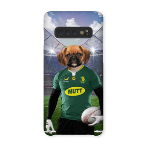 South Africa Rugby Team: Paw & Glory, pawandglory, phone case dog, personalized pet phone case, custom dog phone case, pet art phone case uk, pet portrait phone case