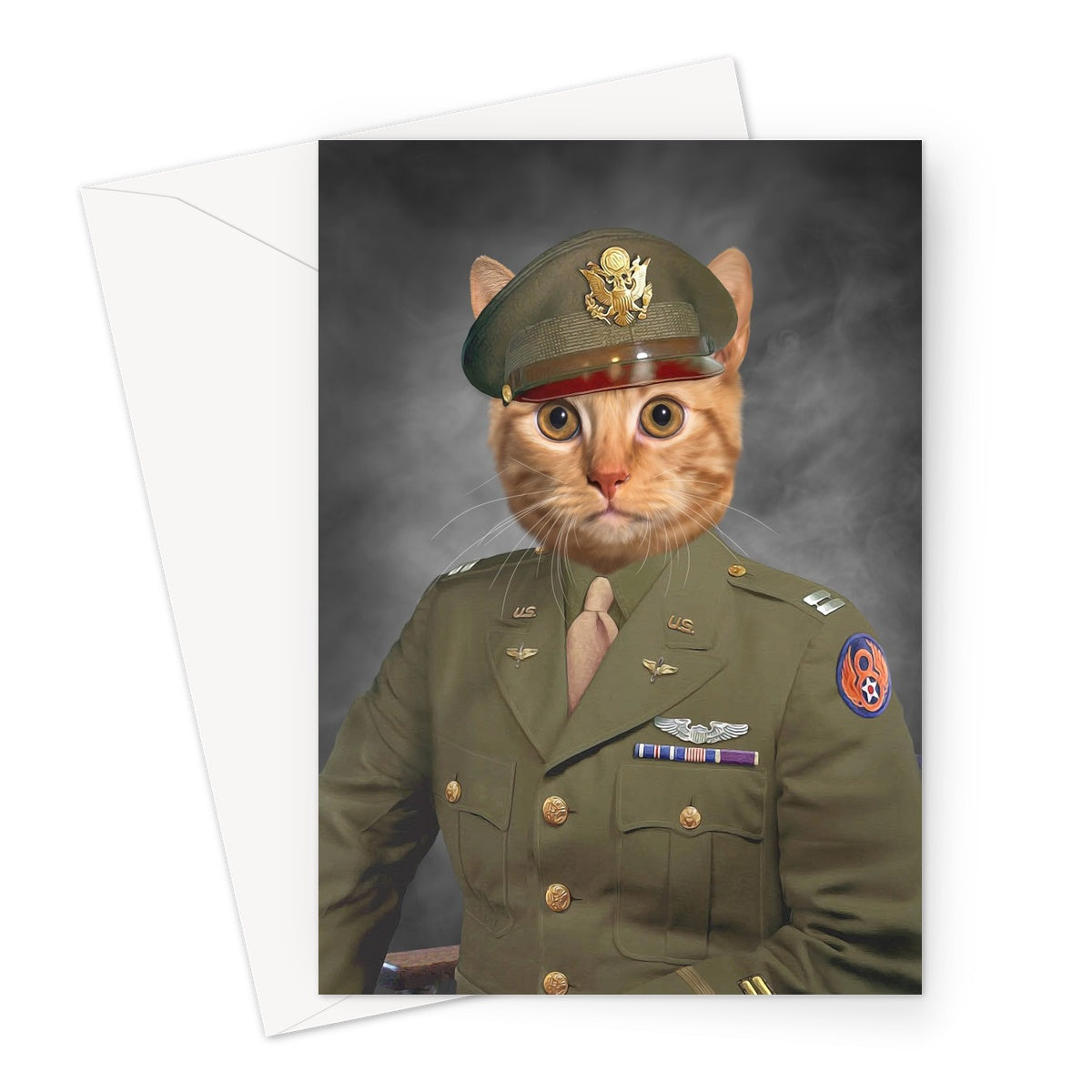 The Military Officer: Custom Pet Greeting Card