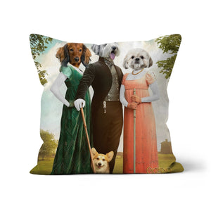 The Trio (Bridgerton Inspired): Custom Pet Pillow, Paw & Glory, paw and glory, personalised cat pillow, dog shaped pillows, custom pillow cover, pillows with dogs picture, my pet pillow