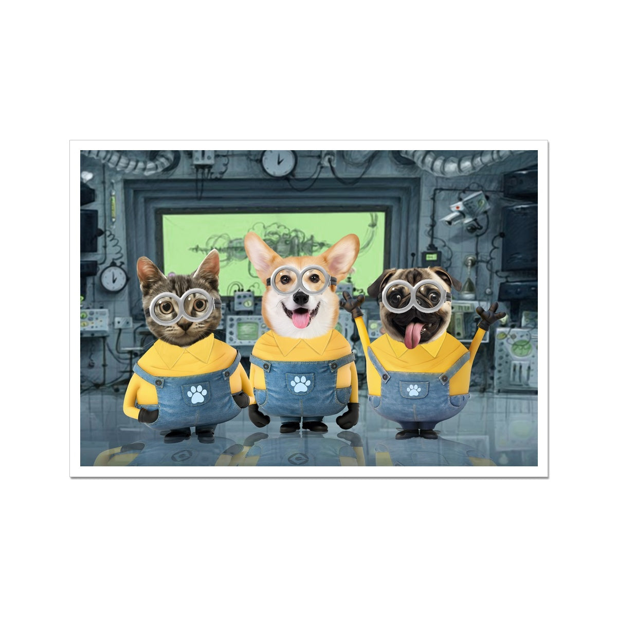 The Naughty Trio (Minions Inspired): Custom Pet Poster