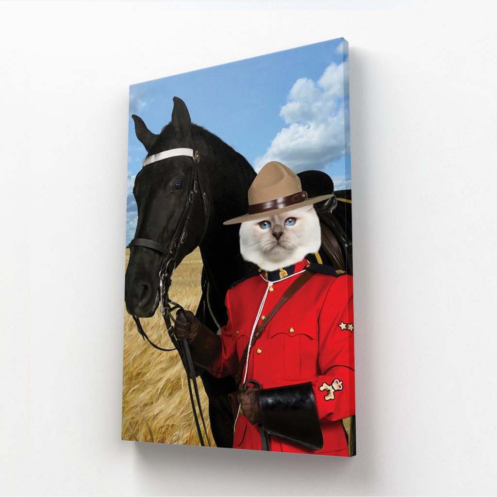 Canadian Police Officer: Custom Pet Canvas - Paw & Glory - #pet portraits# - #dog portraits# - #pet portraits uk#