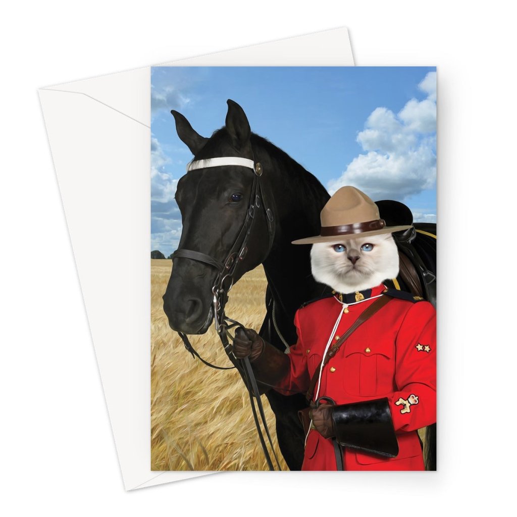 Canadian Police Officer: Custom Pet Greeting Card - Paw & Glory - #pet portraits# - #dog portraits# - #pet portraits uk#