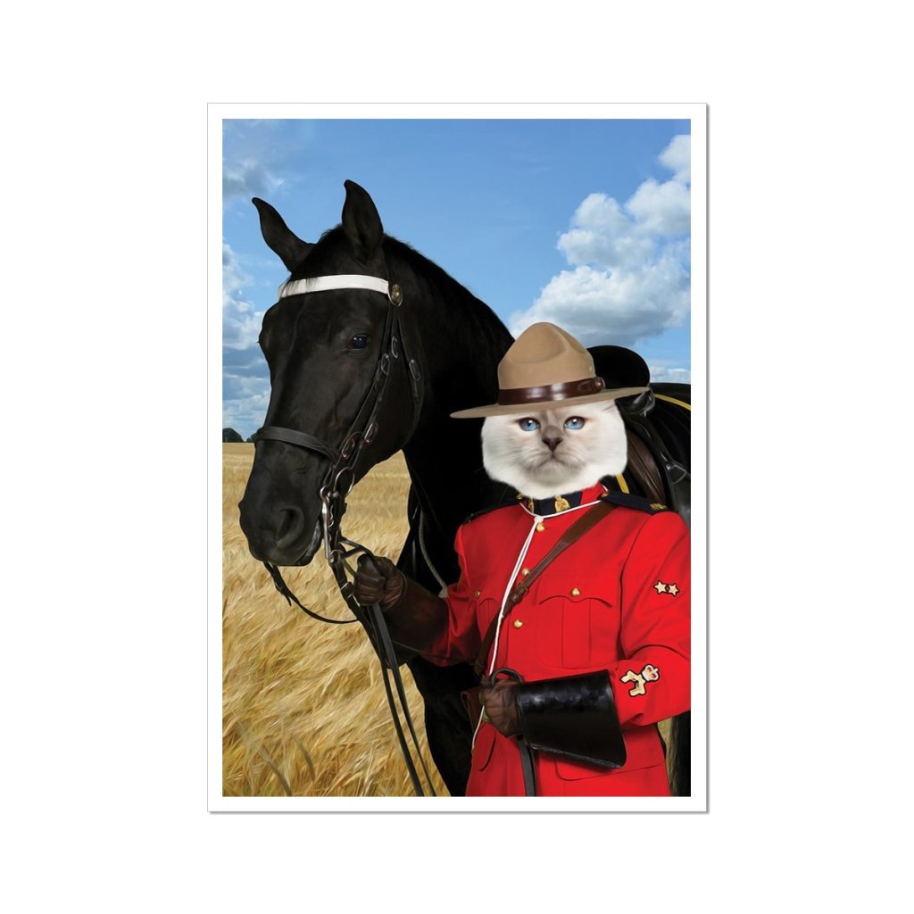 Canadian Police Officer: Custom Pet Poster - Paw & Glory - #pet portraits# - #dog portraits# - #pet portraits uk#
