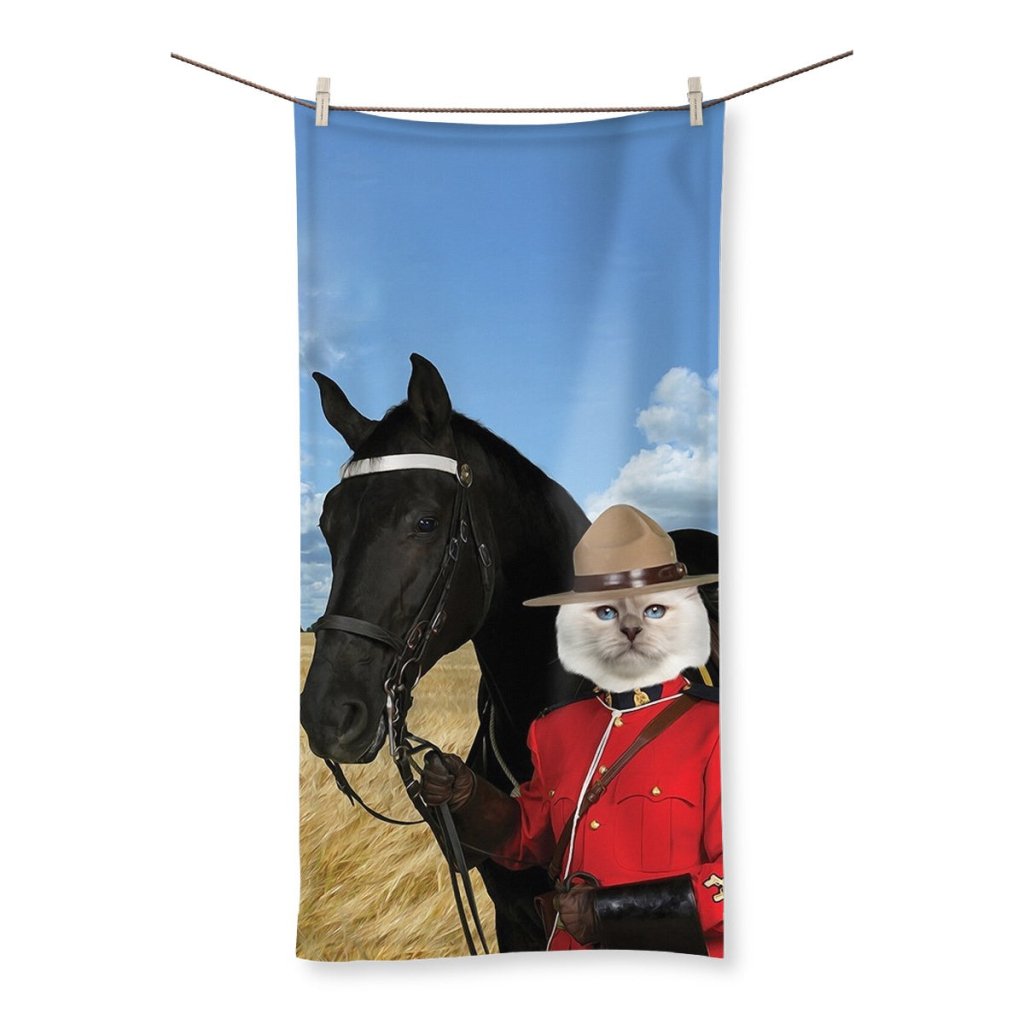 Canadian Police Officer: Custom Pet Towel - Paw & Glory - #pet portraits# - #dog portraits# - #pet portraits uk#