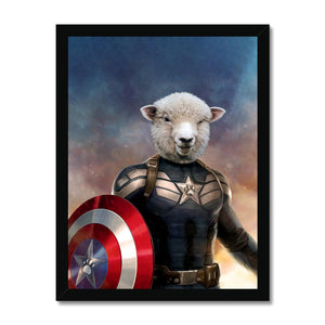 Captain Pawmerica: Animal Art Framed Portrait - Paw & Glory - #pet portraits# - #dog portraits# - #pet portraits uk#
