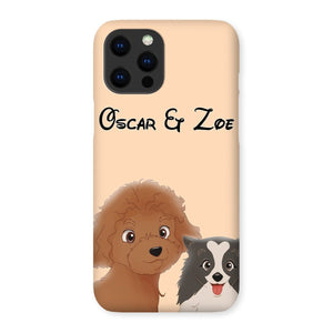 Cartoon: Custom 2 Pet Phone Case - Paw & Glory - #pet portraits# - #dog portraits# - #pet portraits uk#dog portrait, pet portraits at, dog oil paintings, pet oil painting, pet oil portraits, pet portraits, hattieandhugo, crown and paw, oil paintings of dogs