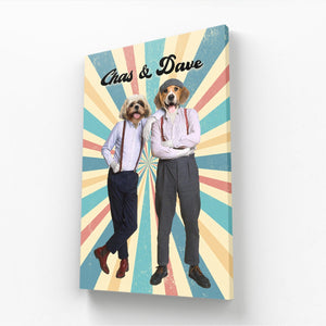 Chas & Dave: Custom Pet Canvas - Paw & Glory - #pet portraits# - #dog portraits# - #pet portraits uk#pawandglory, pet art canvas,custom pet canvas uk, pet canvas portrait, custom dog canvas, personalised cat canvas, canvas dog carrier