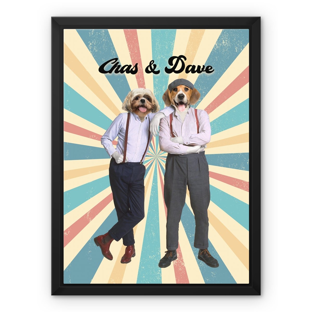 Chas & Dave: Custom Pet Canvas - Paw & Glory - #pet portraits# - #dog portraits# - #pet portraits uk#pawandglory, pet art canvas,custom pet canvas uk, pet canvas portrait, custom dog canvas, personalised cat canvas, canvas dog carrier