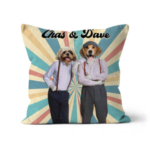 Chas & Dave: Custom Pet Cushion - Paw & Glory - #pet portraits# - #dog portraits# - #pet portraits uk#pawandglory, pet art pillow,dog memory pillow, photo pet pillow, custom pillow of your pet, pet pillow, custom cat pillows