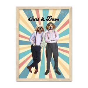 Chas & Dave: Custom Pet Portrait - Paw & Glory, pawandglory, in home pet photography, paintings of pets from photos, in home pet photography, pictures for pets, hogwarts dog houses, cat picture painting, pet portrait