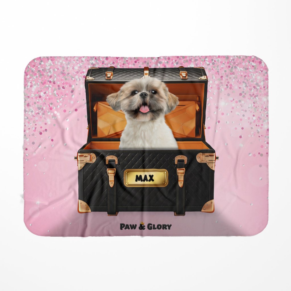 Chew-nel Luxury Trunk: Custom Pet Blanket - Paw & Glory - #pet portraits# - #dog portraits# - #pet portraits uk#