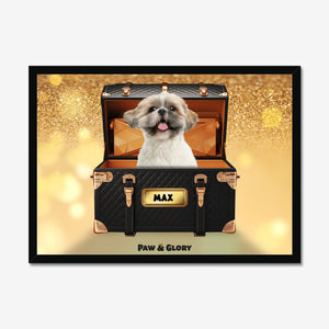 Chew-nel Luxury Trunk: Custom Pet Portrait - Paw & Glory - #pet portraits# - #dog portraits# - #pet portraits uk#