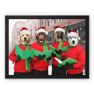 Christmas Cheer Choir: Custom Pet Canvas - Paw & Glory - #pet portraits# - #dog portraits# - #pet portraits uk#