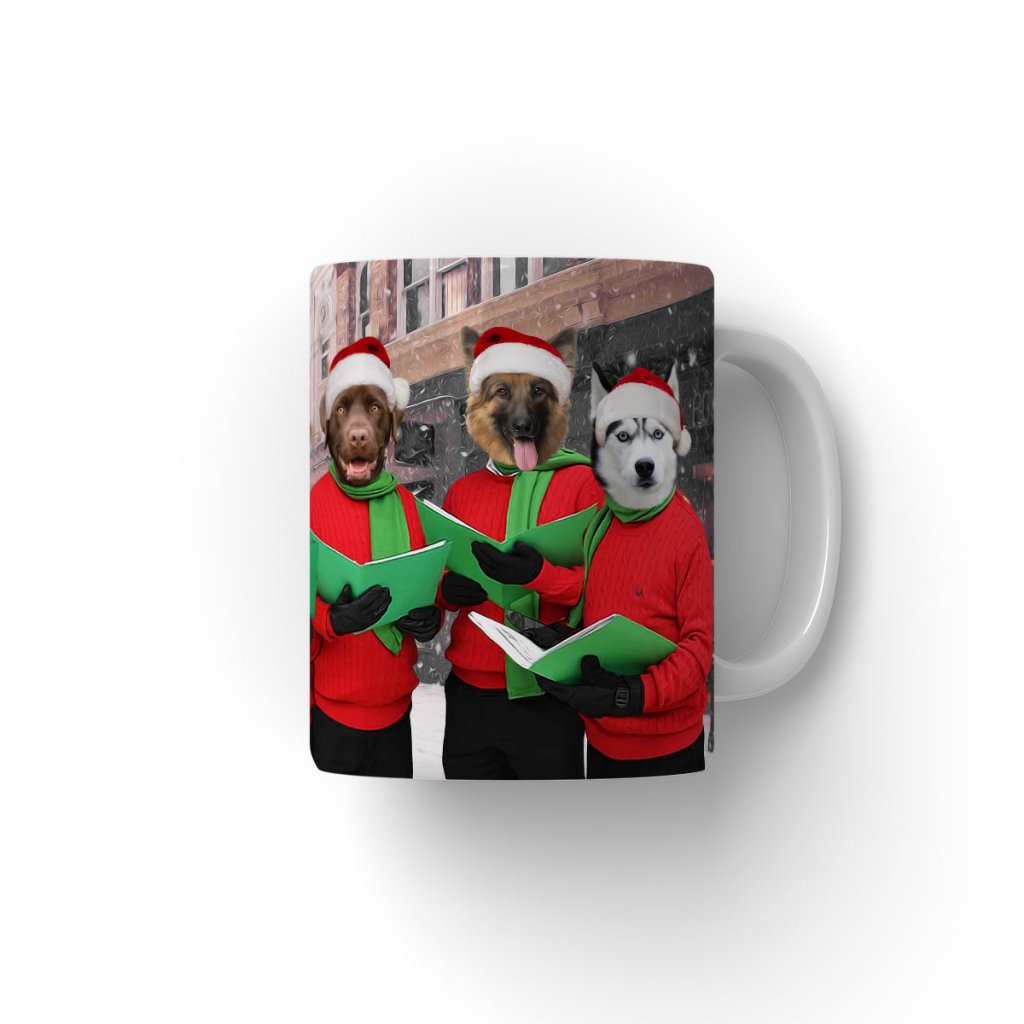 Christmas Cheer Choir: Custom Pet Coffee Mug - Paw & Glory - #pet portraits# - #dog portraits# - #pet portraits uk#