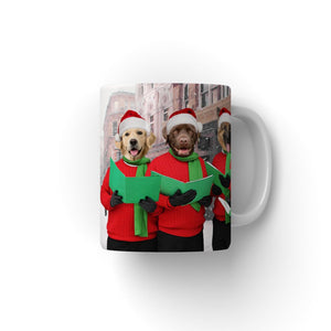 Christmas Cheer Choir: Custom Pet Coffee Mug - Paw & Glory - #pet portraits# - #dog portraits# - #pet portraits uk#