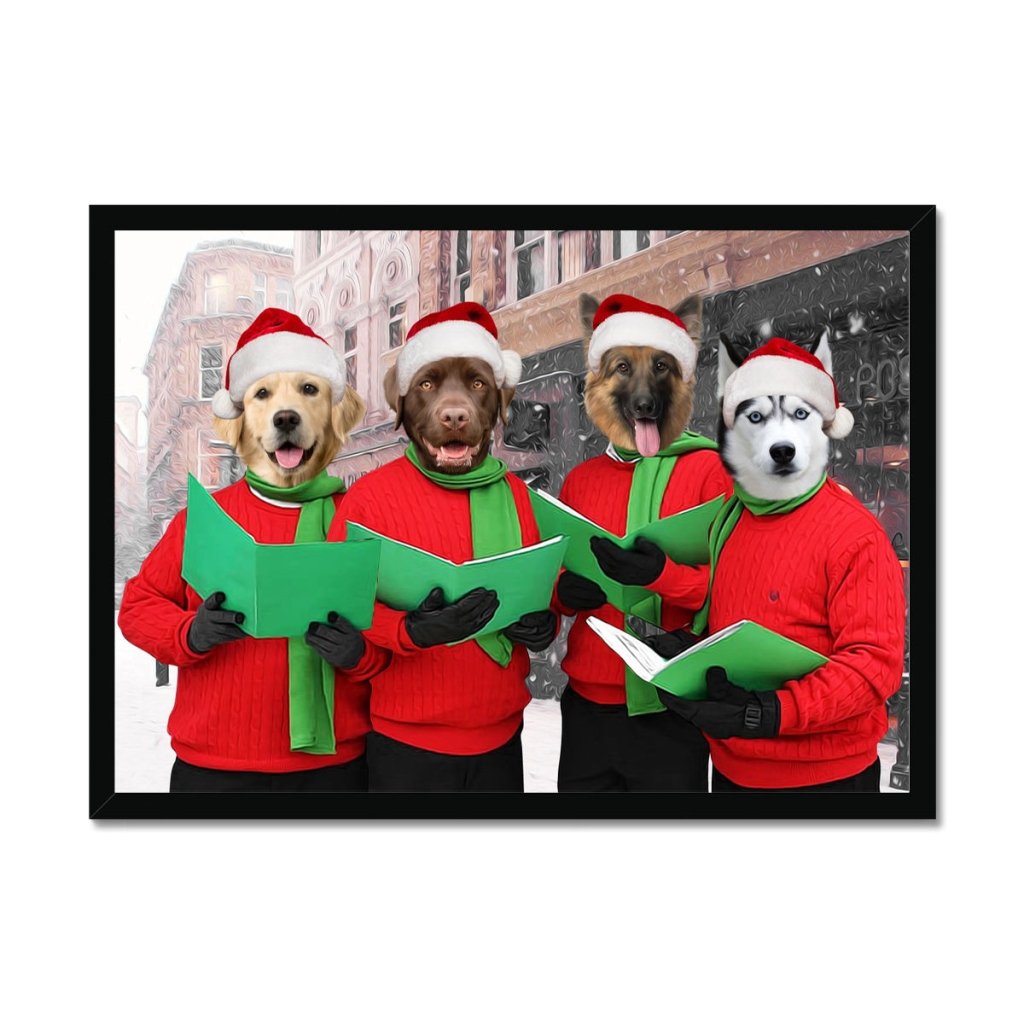 Christmas Cheer Choir: Custom Pet Portrait - Paw & Glory - #pet portraits# - #dog portraits# - #pet portraits uk#