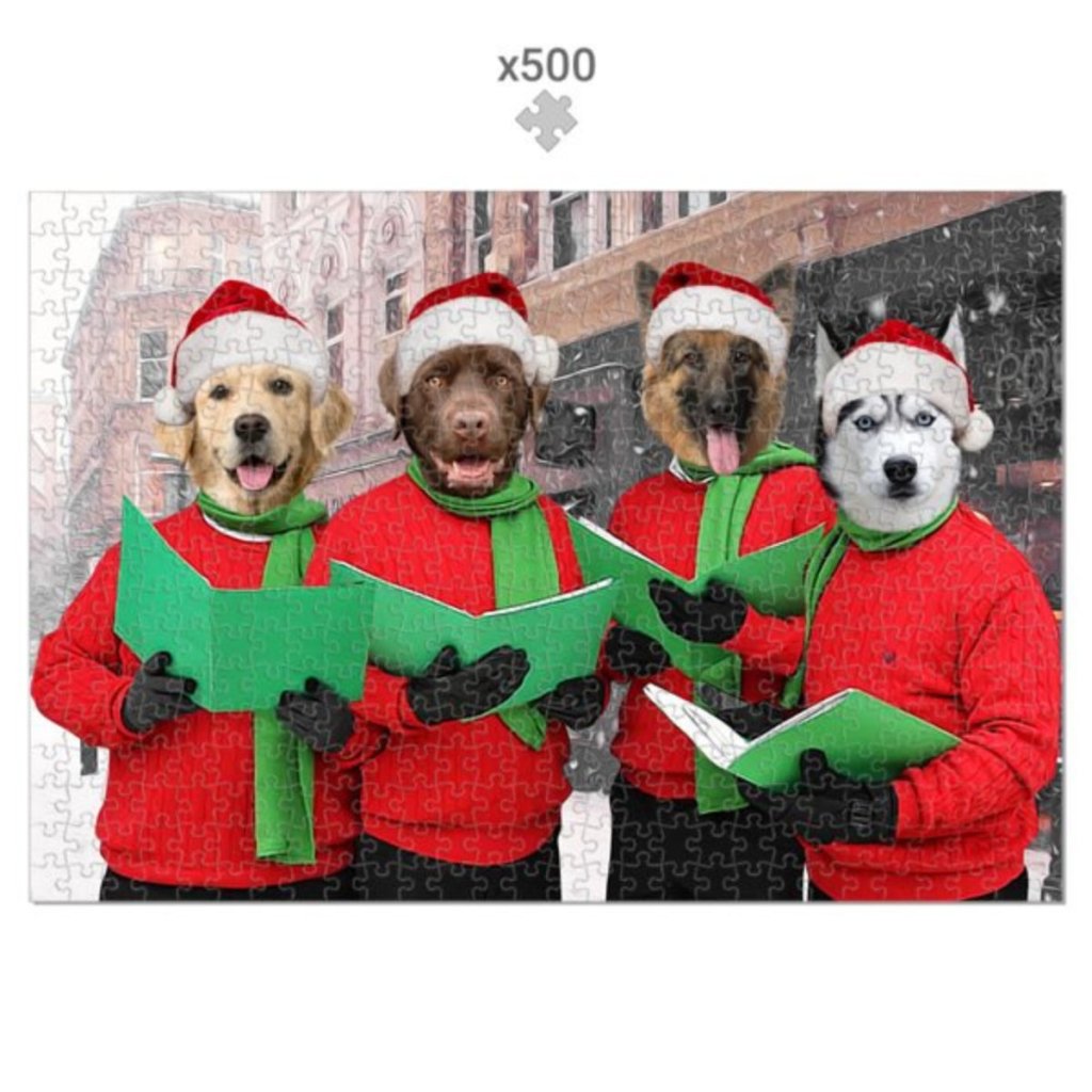 Christmas Cheer Choir: Custom Pet Puzzle - Paw & Glory - #pet portraits# - #dog portraits# - #pet portraits uk#