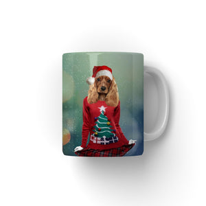 Christmas Jumper Chick: Custom Pet Mug - Paw & Glory - #pet portraits# - #dog portraits# - #pet portraits uk#paw & glory, pet portraits Mug,personalized coffee mugs with pets, mug create, dog and owner mugs, personalizable mugs, photo with mug