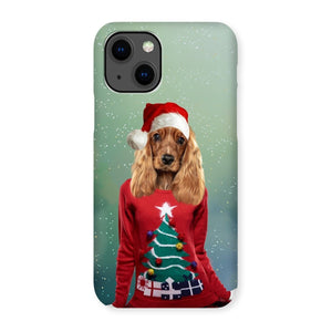 Christmas Jumper Chick: Custom Pet Phone Case - Paw & Glory - paw and glory, personalized puppy phone case, puppy phone case, pet portrait phone case uk, personalized pet phone case, custom pet phone case, pet phone case, Pet Portraits phone case,