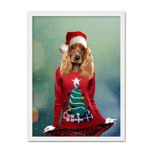 Christmas Jumper Chick: Custom Pet Portrait - Paw & Glory, pawandglory, the general portrait, painting of your dog, admiral dog portrait, painting pets, the general portrait, drawing dog portraits, pet portrait