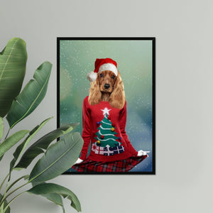 Christmas Jumper Chick: Custom Pet Portrait - Paw & Glory - #pet portraits# - #dog portraits# - #pet portraits uk#