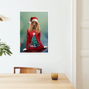 Christmas Jumper Chick: Custom Pet Poster - Paw & Glory - #pet portraits# - #dog portraits# - #pet portraits uk#