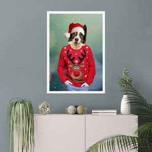 Christmas Jumper Dude: Custom Pet Poster - Paw & Glory - #pet portraits# - #dog portraits# - #pet portraits uk#